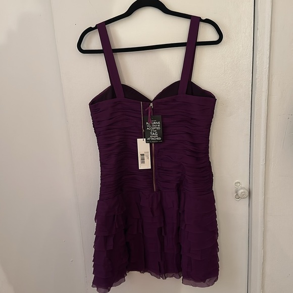 Rebecca Taylor eggplant ruffle dress - Picture 4 of 7